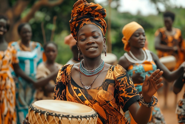 Ritratto fotorealistico di donne africane