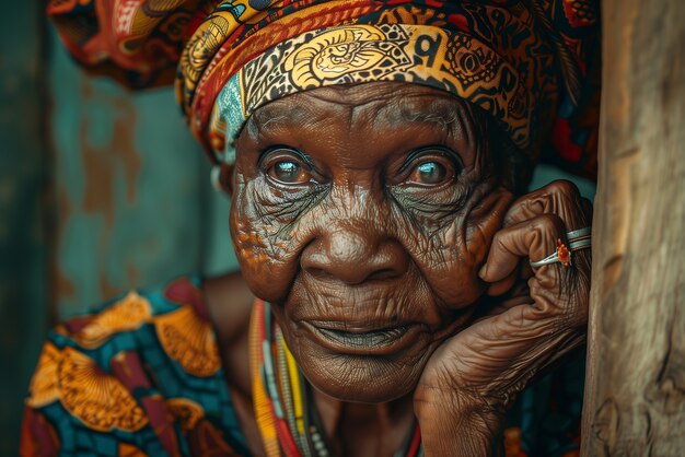 Ritratto fotorealistico di una donna africana