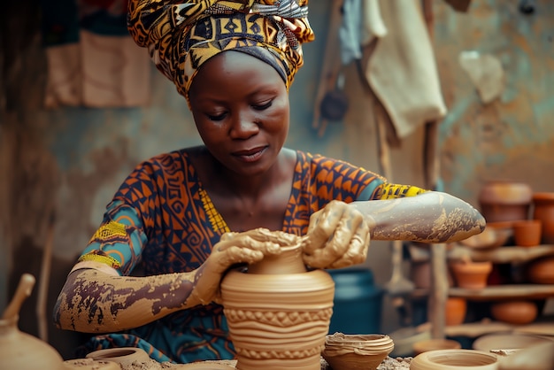 Ritratto fotorealistico di una donna africana