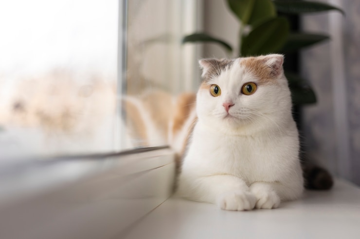 Foto gratuito ritratto ravvicinato su bellissimo gatto