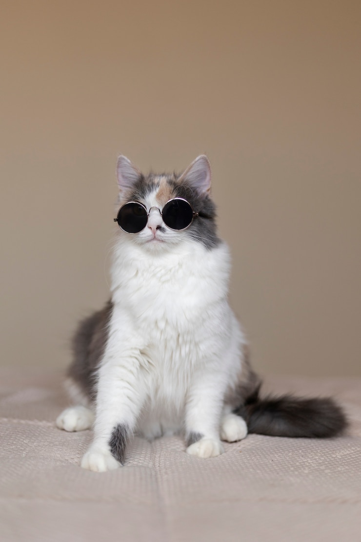 Foto gratuito ritratto ravvicinato su bellissimo gatto