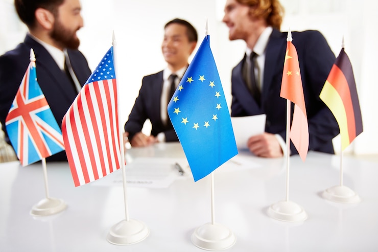 Foto gratuito riunione dei dirigenti di diversi paesi