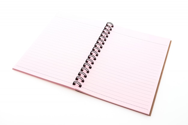 Rosa aperto notebook