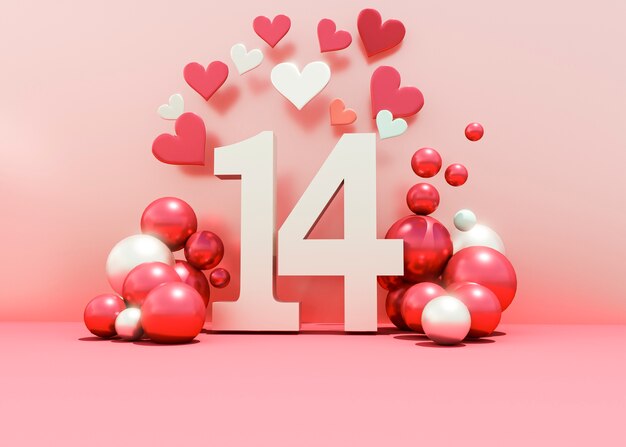 Saldi di San Valentino con palloncini