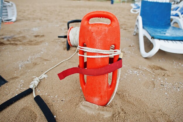 Salvagente a Sunny Beach sul Mar Nero in Bulgaria Vacanze estive