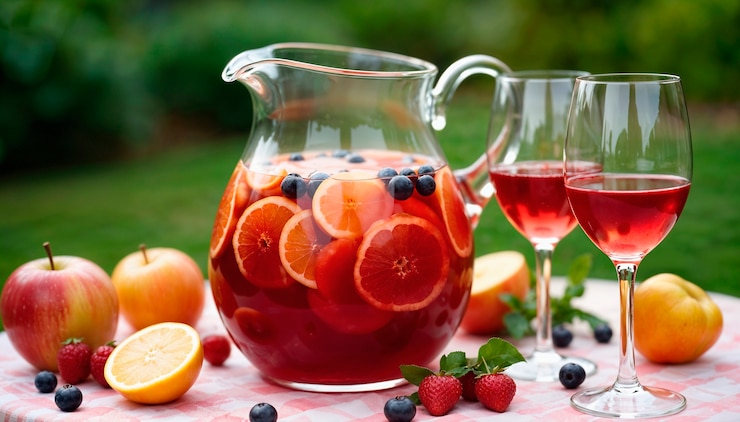 Foto gratuito sangria rinfrescante
