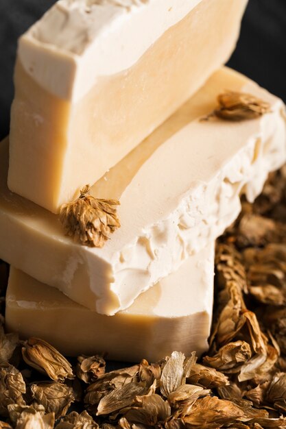 Sapone fatto in casa naturale del primo piano