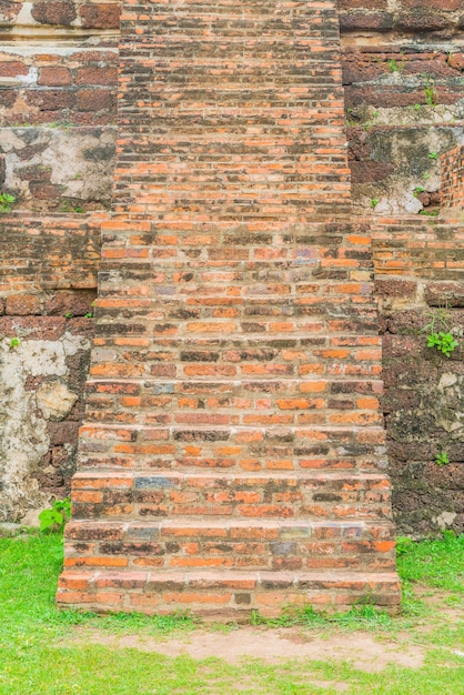 Scala di mattoni nel parco