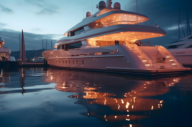 scatto cinematografico yacht di lusso