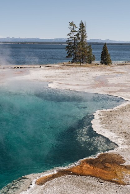 Scatto ipnotizzante del Parco Nazionale di Yellowstone Yellowstone USA