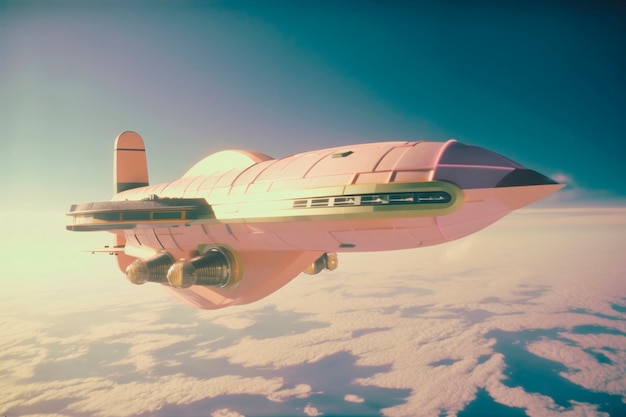 Scena con la vita su un pianeta extraterrestre fantasy