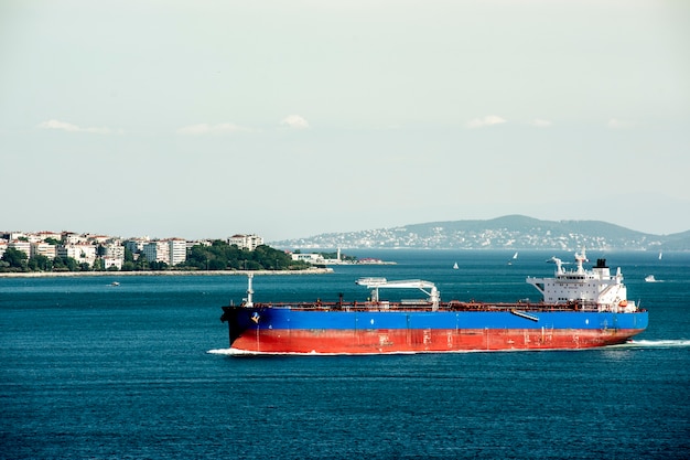 Scena dell&#39;oceano di Istanbul con nave da crociera