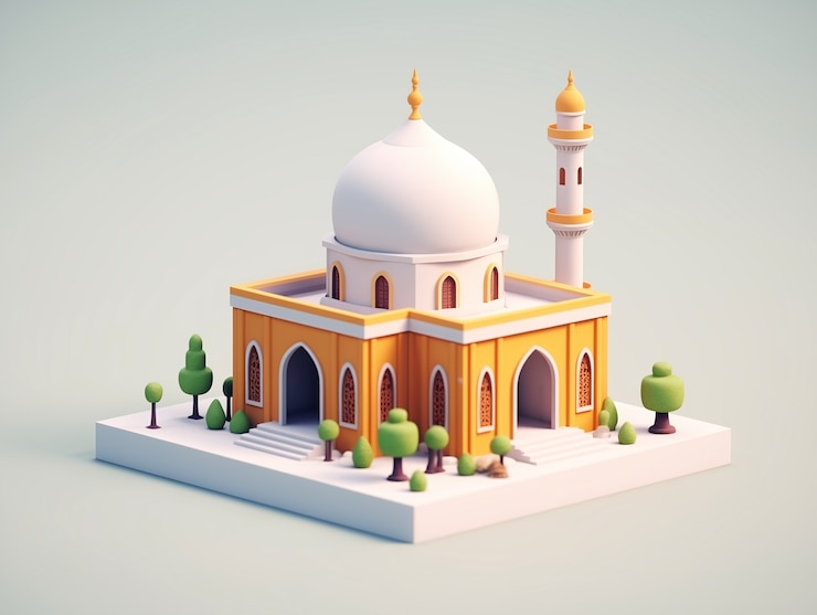Foto gratuito scena delle celebrazioni del ramadan in 3d