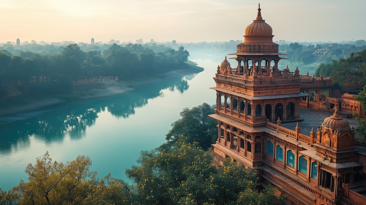 Foto gratuito scena di edifici della città indiana