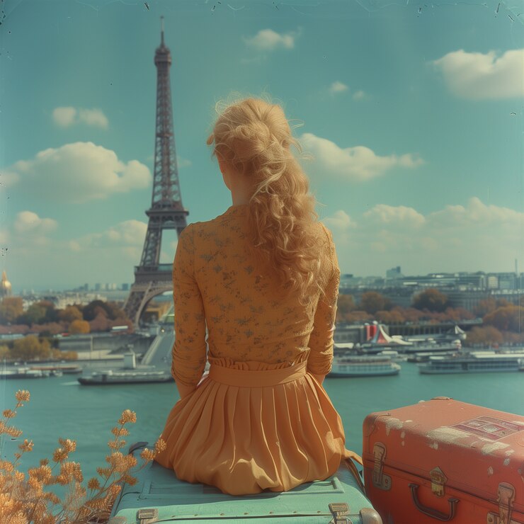 Foto gratuito scena di viaggio con colori pastelli e un'atmosfera da sogno