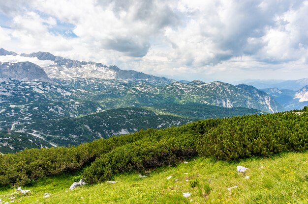 Scena mozzafiato della panoramica Welterbespirale Obertraun Austria