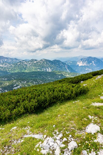 Scena mozzafiato della panoramica Welterbespirale Obertraun Austria
