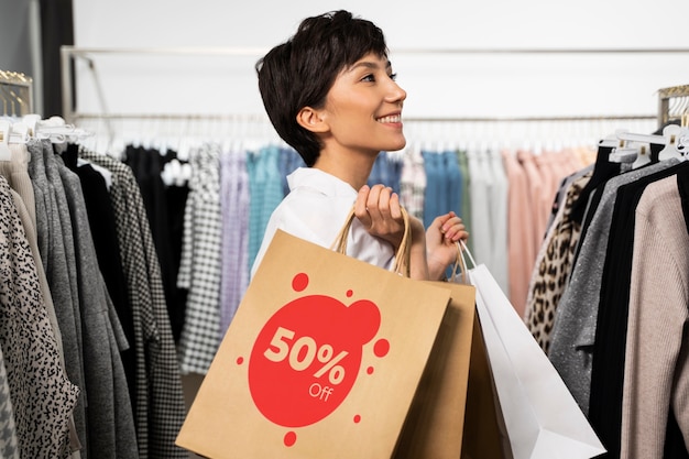 Sconto per la stagione dello shopping con la vendita