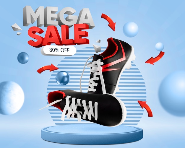 Sconto sulle scarpe da ginnastica sul podio