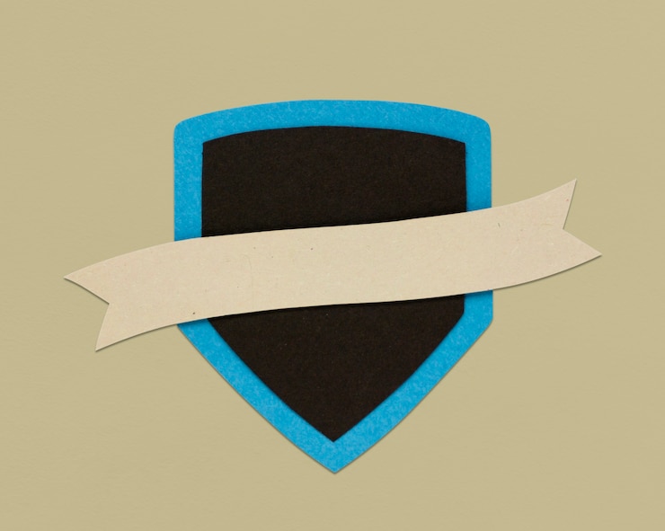 Foto gratuito scudo ribbon protection sign symbol