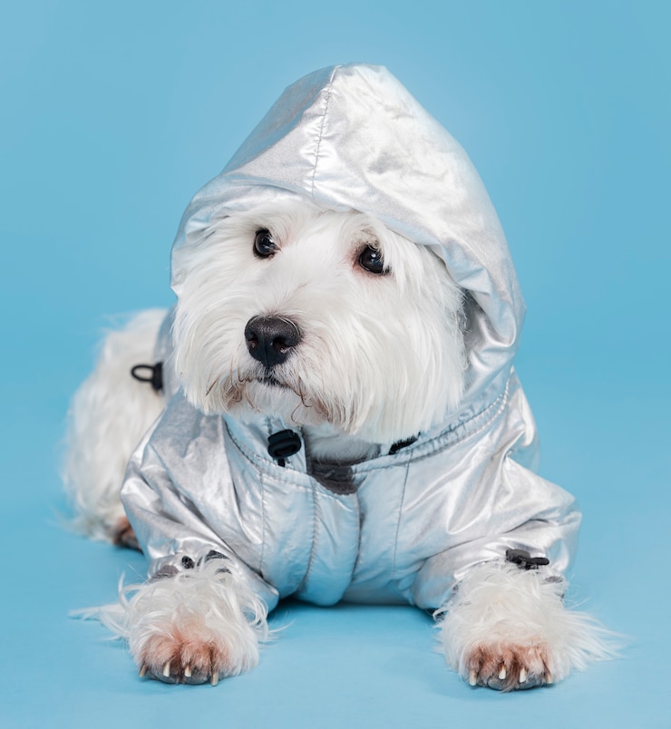 Foto gratuito seduta di cane carino vista frontale