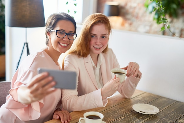 Selfie alla pausa caffè