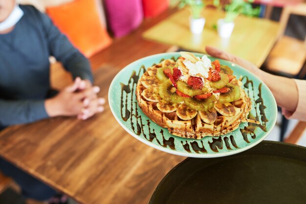 Serve deliziosi waffle