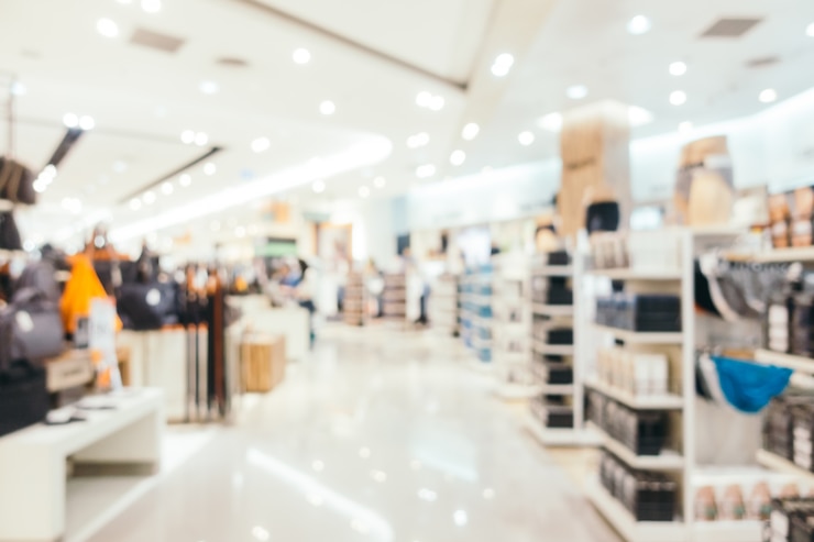 Foto gratuito sfocatura astratta e centro commerciale defocused