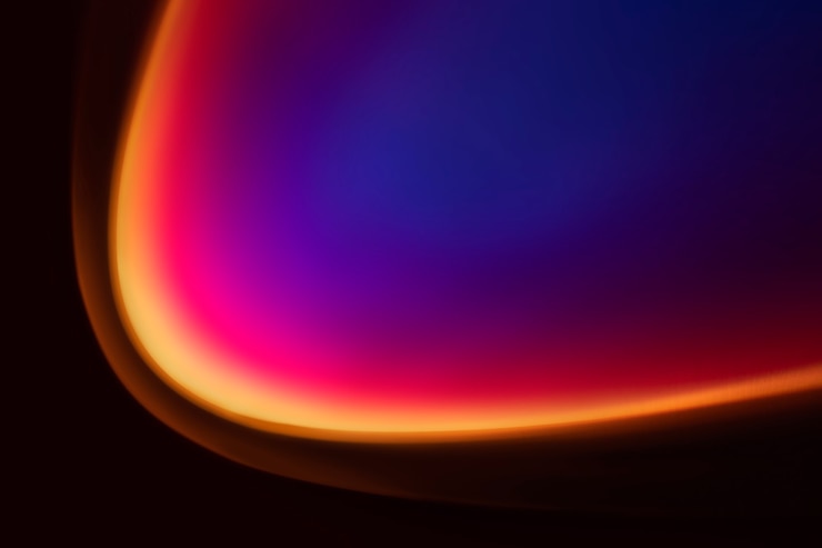 Foto gratuito sfondio a gradiente colorato con luce a neon