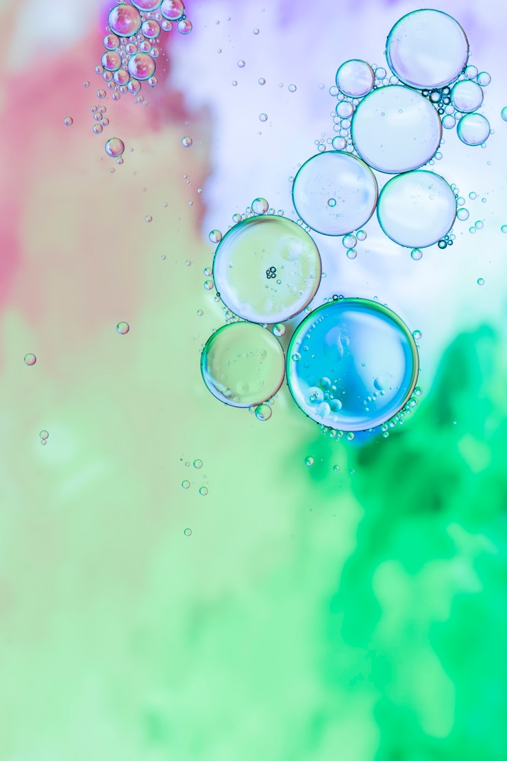 Foto gratuito sfondio colorato pallido con bolle