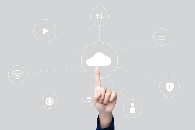 Sfondio del banner di condivisione di file cloud