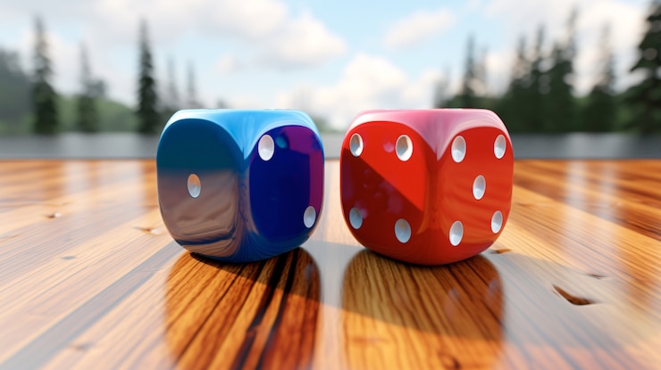 Foto gratuito sfondio del gioco dei dadi fortunati