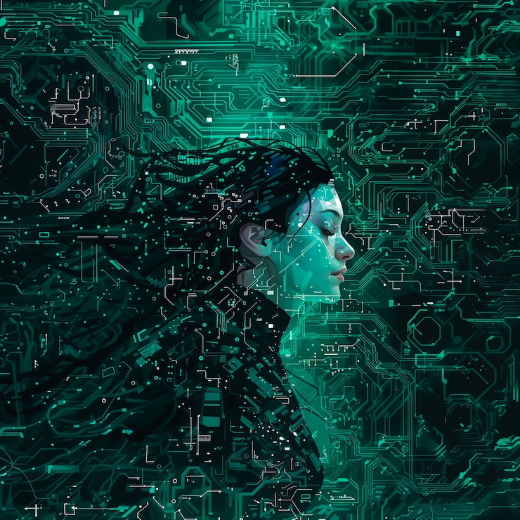Foto gratuito sfondio dell'arte digitale dell'ai