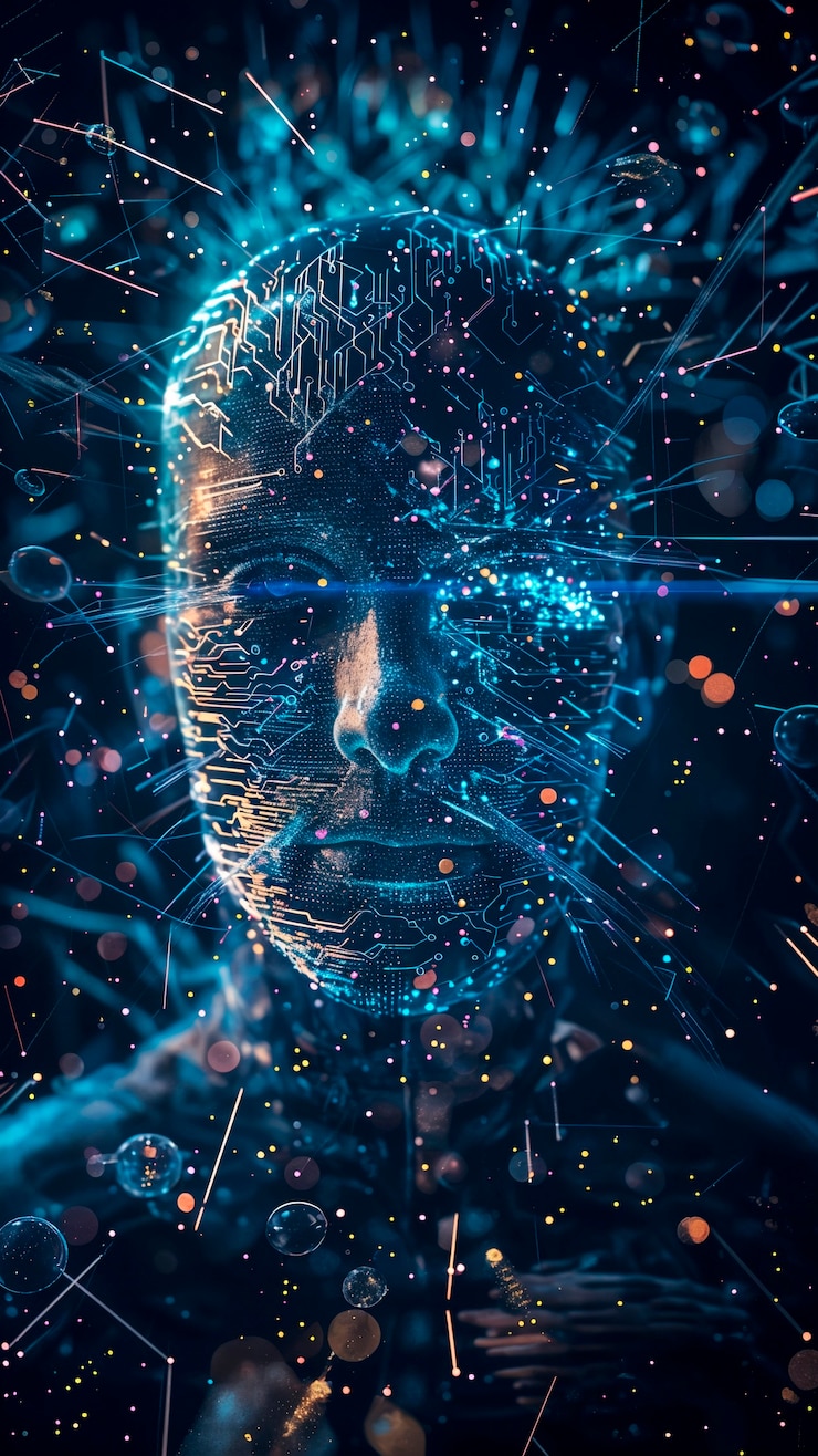 Foto gratuito sfondio dell'arte digitale dell'ai