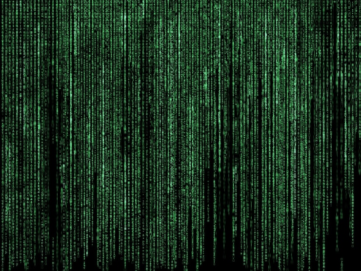 Foto gratuito sfondio futuristico con lettere verdi