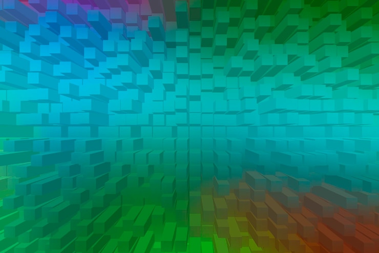 Foto gratuito sfondo astratto vivido - cubes