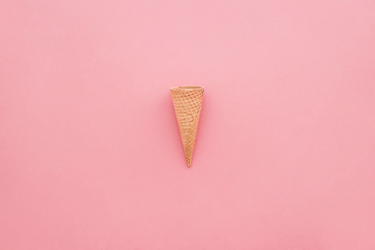 Foto gratuito sfondo cono gelato