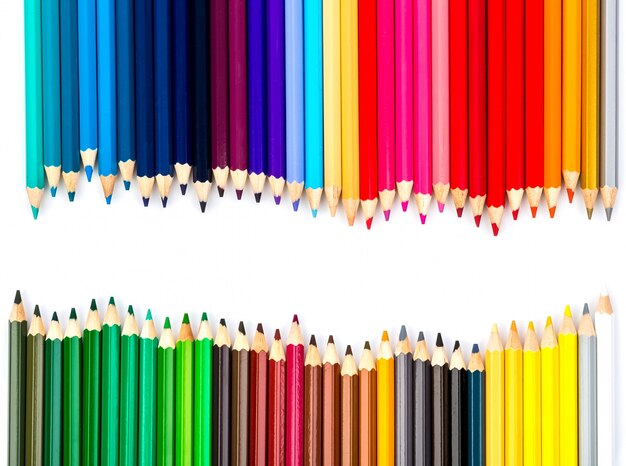 Sfondo creativo con le matite colorate