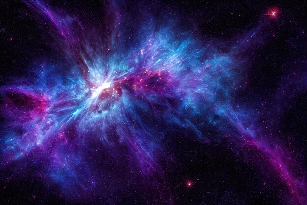 Sfondo dello spazio cosmo notturno stellato realistico e stelle brillanti via lattea e galassia a colori polvere di stelle