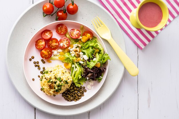 Sfondo di cibo sano per bambini