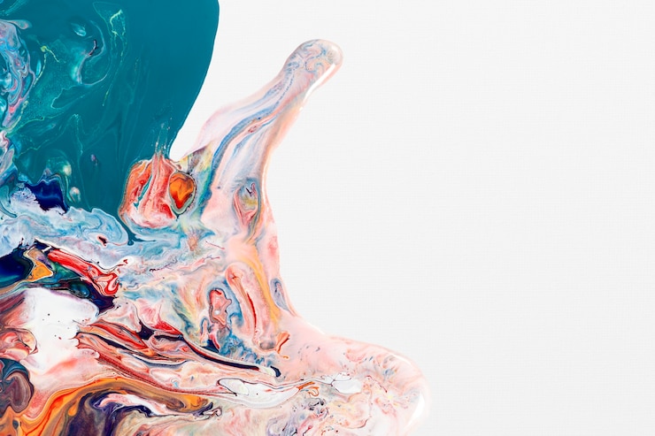 Foto gratuito sfondo di marmo liquido colorato fai da te texture che scorre arte sperimentale