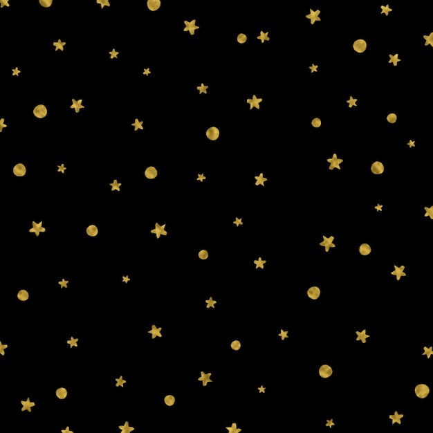 sfondo di Natale con stelle dorate e macchie