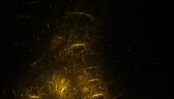 Foto gratuito sfondo di particelle d'oro con illustrazione di esplosione di polvere