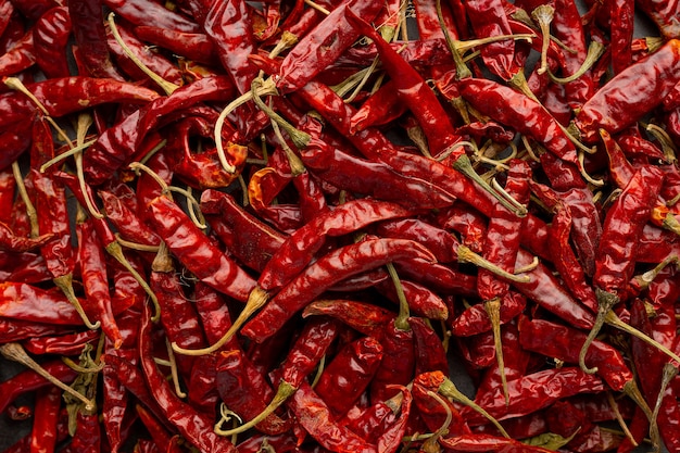 sfondo di peperoncino rosso essiccato