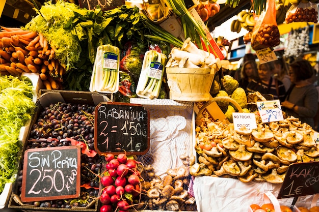 Sfondo di stand di frutta