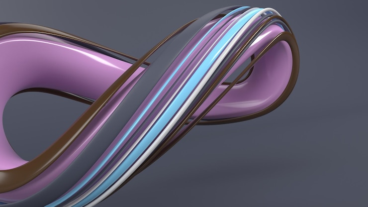 Foto gratuito sfondo di torsione astratta geometrica 3d