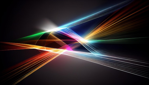 Sfondo futuristico astratto in vibranti onde multicolori generate dall'intelligenza artificiale