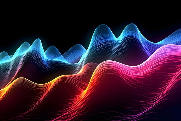 sfondo futuristico ed elegante di forme d'onda audio