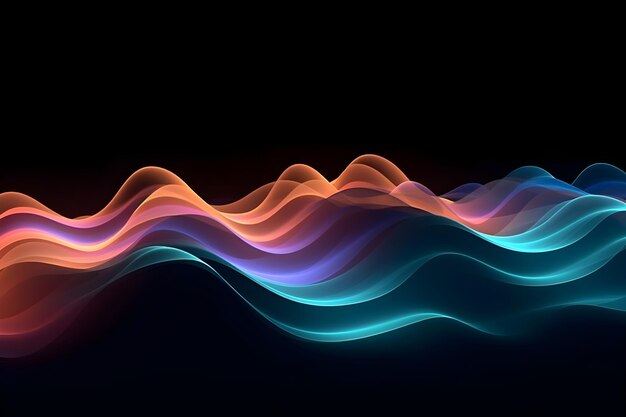 sfondo futuristico ed elegante di forme d'onda sonore