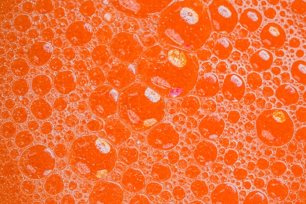 Sfondo liquido arancione vista dall'alto